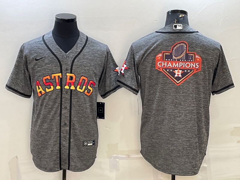 Men Houston Astros Blank hemp ash Rainbow Game Nike 2022 MLB Jersey